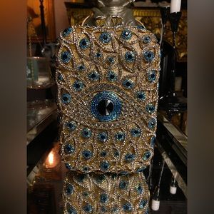 Rhinestone Incrusted eye Statement Purse.